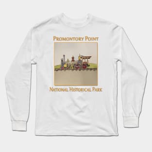 Steam engine at Promontory Point National Historical Park in Utah Long Sleeve T-Shirt